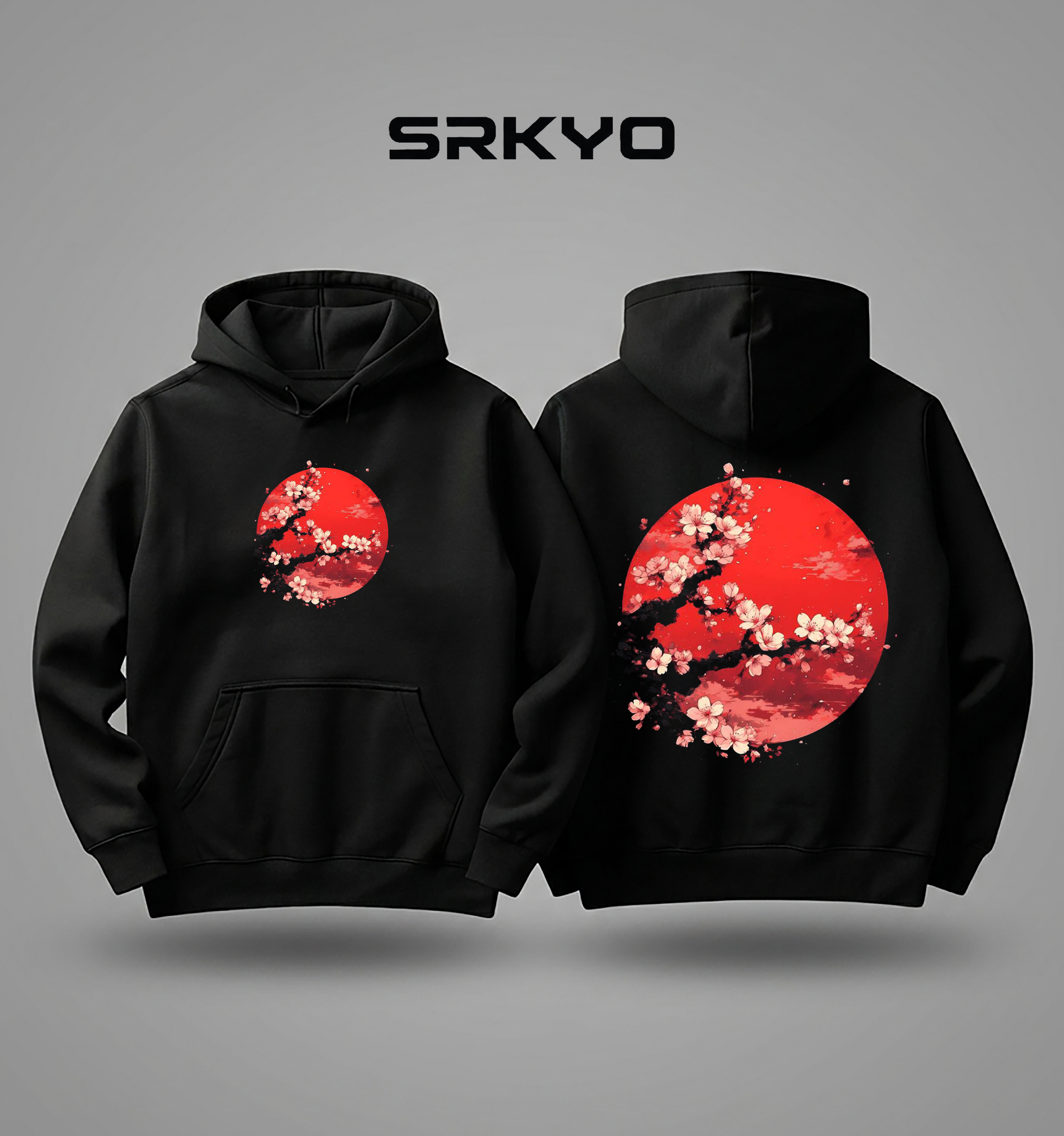 CRIMSON BLOSSOM Blackout Hoodie