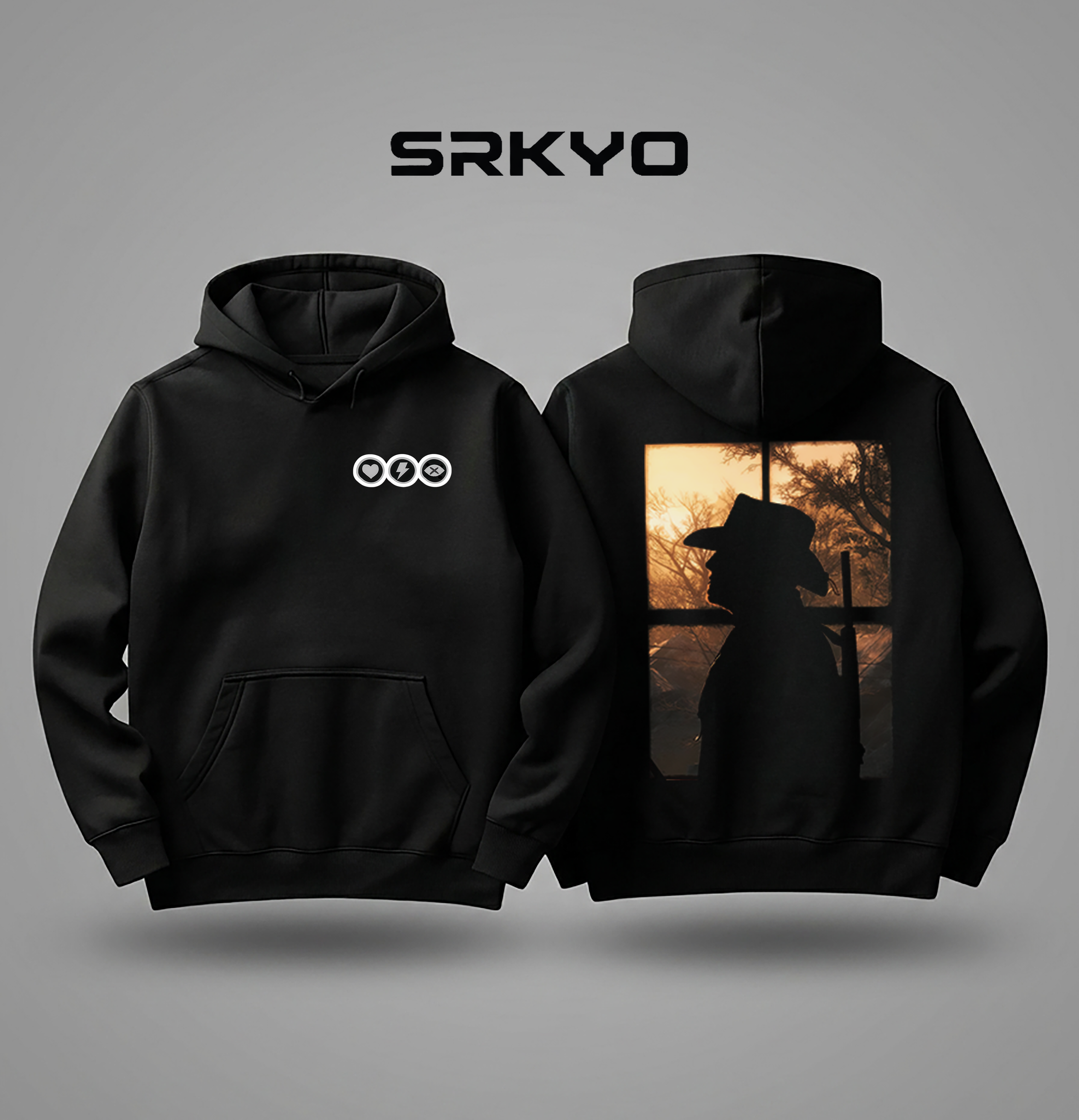WESTERN OUTLAW Blackout Hoodie
